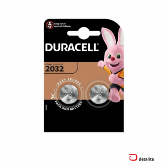 Литиевая батарейка CR2032 3V 210mAh Duracell CR2032/DUR/BL2 (2 шт. в упаковке) 