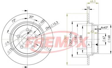 Brake disc MB CLS C218/X218/E W211/W212 1.8-5.0 02-17 