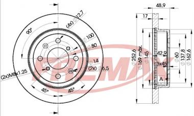 Торм. диск Opel Agila/Subaru Justy III/Suzuki Ignis II/Wagon R/R+ 1.0-1.5 00- 