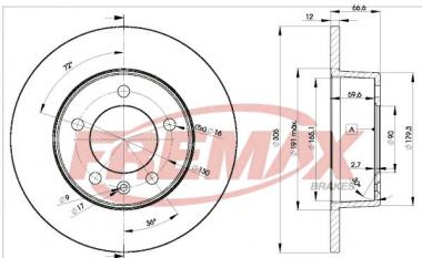 Торм. диск Nissan Iinterstar/Opel Movano A/Renault Master II 1.9D-3.0D 98- 