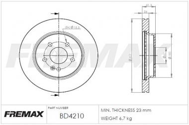Brake disc MB ML 2.3/2.7 CDI 98-05 