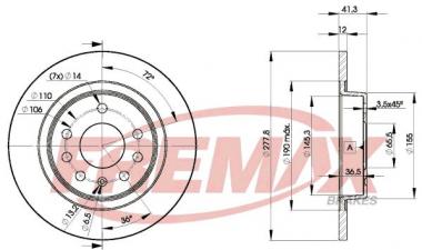 Brake disc Fiat Croma/Opel Signum/Vectra C/Saab 9-3/X 1.6-3.2 02-15 