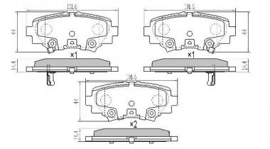 Stabdžių trinkelės Mazda 3 13> 