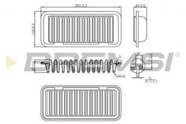 Air filter element Citroen C1/Peugeot 107/Subaru Justy IV/Toyota Aygo/Yaris 1.0/1.0LPG/1.3 99- 