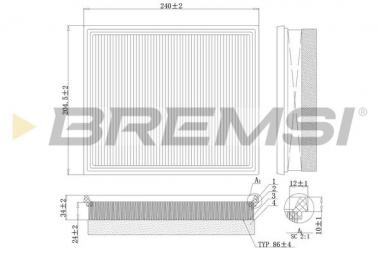 Air filter element Citroen Berlingo/C3 Aircross II/C3 II/III/C3 Picasso/C4 Cactus/C4 II/DS3/DS4/DS5 1.6D 08- 