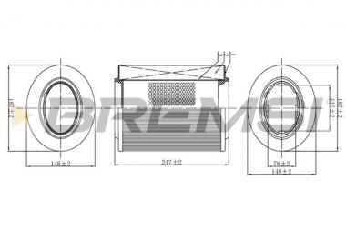 Air filter element Alfa Romeo 159/Brera/Spider 1.8-3.2 05-12 