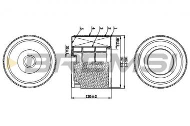 Air filter element Audi A6 C7/A7 1.8-2.0H 11-18 