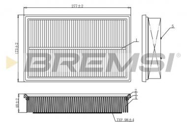Air filter element Audi/VW 1.5TSI 17>