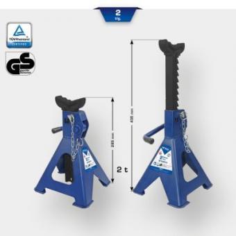 Axle stands with quick unlocking, 2 tonnes 