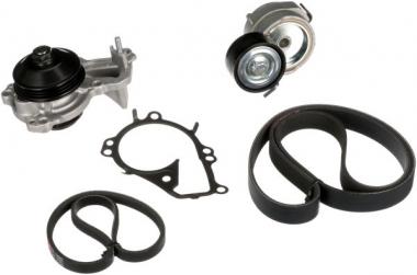Water Pump + V-Ribbed Belt Kit