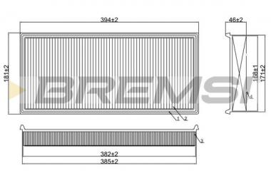 Air filter element MB A W169/B W245 2.0D 04-12 