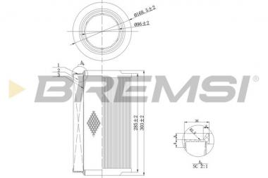 Air filter element Citroen Jumper/Fiat Ducato/Peugeot Boxer 2.0D-3.0D 06- 