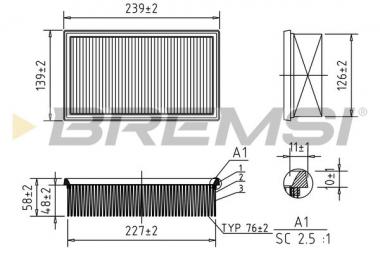 Air filter element Nissan Cube/Juke/Micra III/Note/NV200/Evalia/Tiida/Renault Clio II/III/Modus 1.2-2.0 03- 