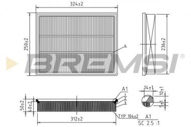Air filter element Opel Signum/Vectra C 02> 