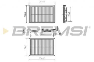 Air filter element Nissan Qashqai II/X-Trail III/Renault Kadjar/Koleos II 1.2-2.5 13- 