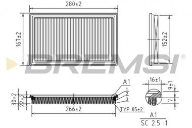 Air filter element Fiat/Suzuki 
