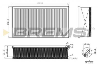 Air filter element Citroen C4 Picasso II/C4 Spacetourer/C5 Aircross/Jumpy/DS 7/Opel Grandland/X 1.2/2.0D 13- 