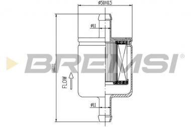 Fuel filter  Ø11 L=100mm 