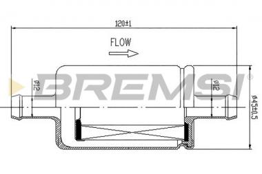 Fuel filter Ø12 L=120 mm 