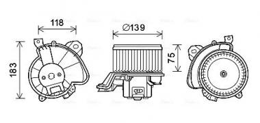 Вентилятор салона Fiat Doblo/Opel Combo 0.9-2.0D 05- 