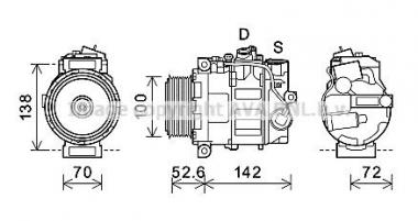 Compressor A/C MB GL X164/ML W164/R W251/V251 3.0D/4.0D 05-12 