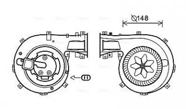 Вентилятор салона Fiat Croma/Opel Signum/Vectra C/Saab 9-3/X 1.6-3.2 02- 