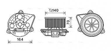 Blower motor Nissan Primastar/Opel Vivaro A/Renault Trafic II 1.9D-2.5D 01- 