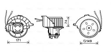 Blower motor Opel Astra G/H 1.2-2.2D 98- 