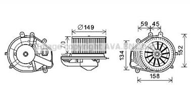 Blower motor Audi A4 B5/A6 C5/Skoda Superb I/VW Passat B5/B5.5 1.6-4.0 94-08 