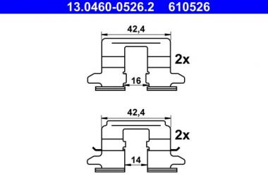 Accessory Kit, disc brake pads 