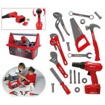 Žaislinė dėžė su įrankiais (19 dalių) 