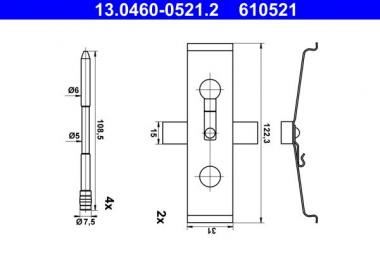 Accessory Kit, disc brake pads 