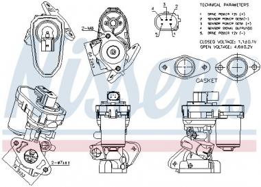 EGR valve Citroen Jumper/Fiat Croma/Ducato/Ford Transit/Tourneo/Land Rover Defender/Peugeot Boxer 1.9D-3.2D 05- 