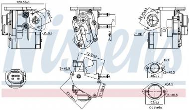 EGR valve Audi A3/Skoda Octavia II/VW Eos/Golf Plus V/Golf V/Jetta III/Passat B6/Polo/Touran 1.4/1.6 02-10 