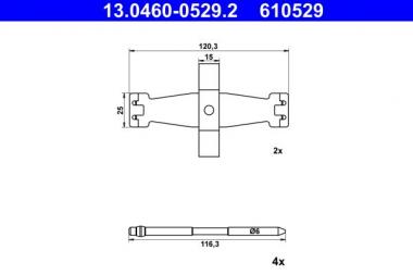 Accessory Kit, disc brake pads 