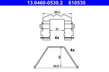 Accessory Kit, disc brake pads 