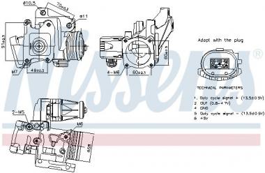 Клапан рециркуляции ОГ Volvo C30/C70 II/S40 II/S60 II/S80 II/V40/V50/V60 I/V70 III/XC60 I/XC70 II 2.0D/2.4D/2.4DH 07- 