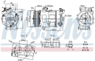 Kompresorius A/C Fiat Talento/Nissan NV300/Primastar/Opel Movano B/Renault Latitude/Master III/Trafic III 1.6D/2.0D/2.3D 06-