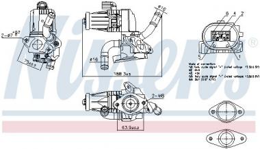 EGR valve Citroen Jumper/Ford Tourneo V362/Transit V362/V363/Land Rover Defender/Peugeot Boxer 2.2D/3.2D 07- 