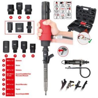 Compressed air injector extractor set, 9 pcs 