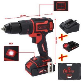 eMONSTER brushless cordless screwdriver set with hammer drill function, 4 pcs 