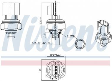 Pressure Switch, air conditioning 