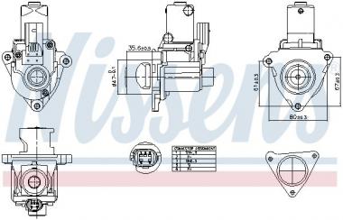 Клапан возврата Hyundai Grand Santa Fe/IX35/Santa Fe II/III/Kia Carnival III/Sorento II/Sportage III 2.0D/2.2D 06- 