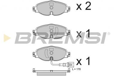 Brake pad Audi Q3/Golf/Passat 12>front  ceramic 