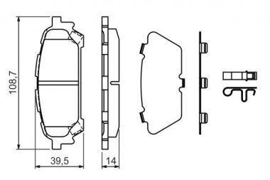 Stabdžių trinkelės Subaru Impreza 01> GAL