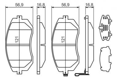 Brake pad set Subaru Forester/Impreza/Legacy IV/V/Outback/Tribeca 1.5-3.6 00- 