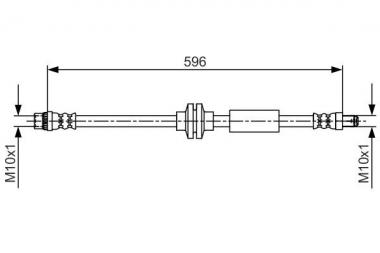 Brake hose Opel 