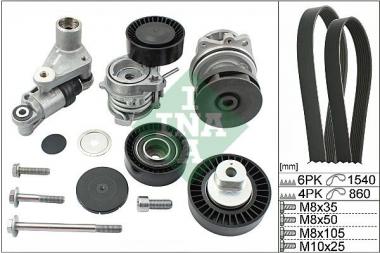 Water Pump + V-Ribbed Belt Kit 