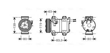Compressor A/C Volvo S60 I/S80 I/V70 II/XC70 I/XC90 I 2.0-3.0 98-14 