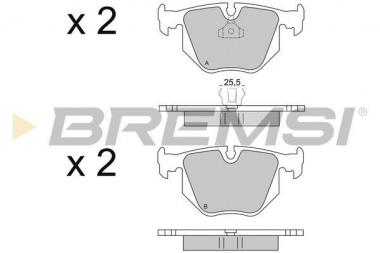 Brake pad set BMW E38 94-01 /X3 04> rear 